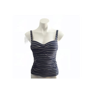 Bond Eye Australia Womens Size M Blue & White Striped Tankini Tummy Control Swim